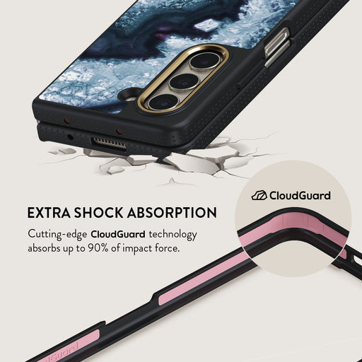 Frozen Lake - Gray Marble Samsung Galaxy Z Fold 5 Case 3