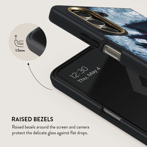 Frozen Lake - Gray Marble Samsung Galaxy Z Fold 5 Case 4