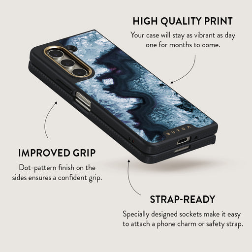 Frozen Lake - Gray Marble Samsung Galaxy Z Fold 5 Case 5