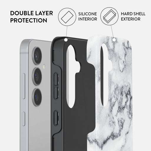 White Winter - Classy Marble Samsung Galaxy S24 Plus Case 6
