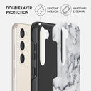 White Winter - Classy Marble Samsung Galaxy S23 Plus Case 6