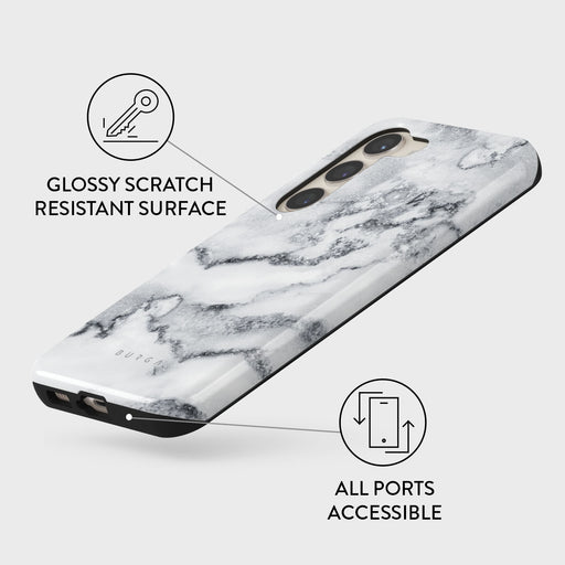 White Winter - Classy Marble Samsung Galaxy S23 Plus Case 7