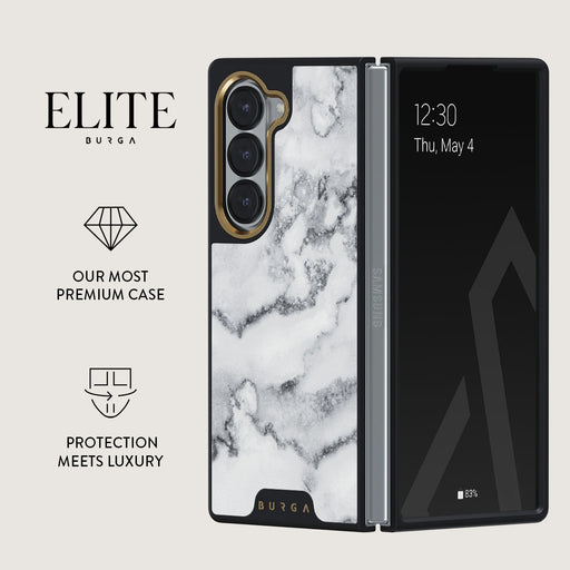 White Winter - Classy Marble Samsung Galaxy Z Fold 6 Case 2
