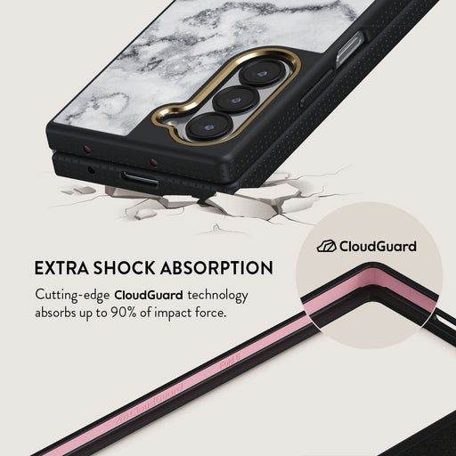 White Winter - Classy Marble Samsung Galaxy Z Fold 6 Case 3