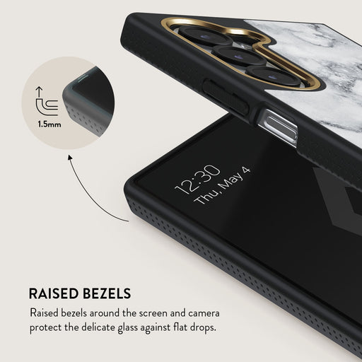 White Winter - Classy Marble Samsung Galaxy Z Fold 6 Case 4