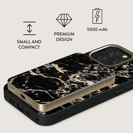 Make A Wish - Gold Marble Magnetic Power Bank 7
