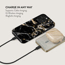 Make A Wish - Gold Marble Magnetic Power Bank 9