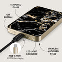 Make A Wish - Gold Marble Magnetic Power Bank 10