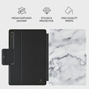 White Winter - Classy Marble Samsung Galaxy Tab S9 Ultra Case 2