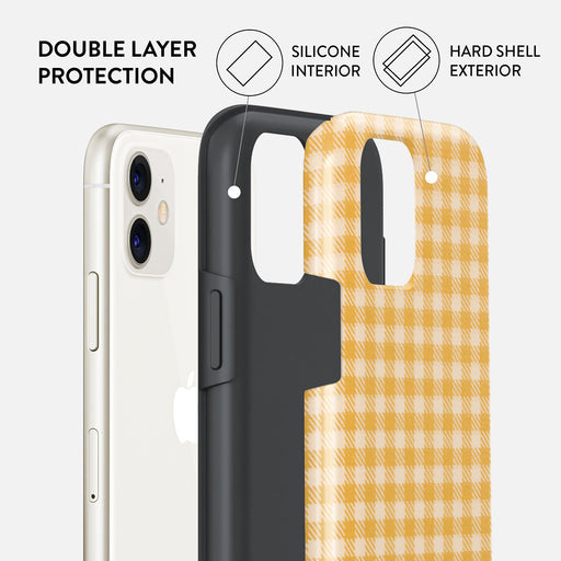 Tuscan Sun - Yellow Plaid iPhone 11 Case 6