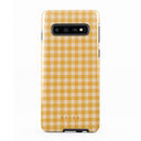 Tuscan Sun - Yellow Plaid Samsung Galaxy S10 4G Case 5