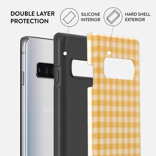 Tuscan Sun - Yellow Plaid Samsung Galaxy S10 4G Case 6