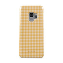 Tuscan Sun - Yellow Plaid Samsung Galaxy S9 Case