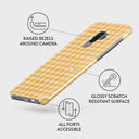 Tuscan Sun - Yellow Plaid Samsung Galaxy S9 Plus Case 3