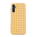 Tuscan Sun - Yellow Plaid Samsung Galaxy A14 5G Case