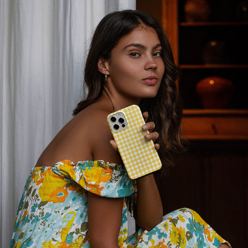 Tuscan Sun - Yellow Plaid iPhone 11 Case 25