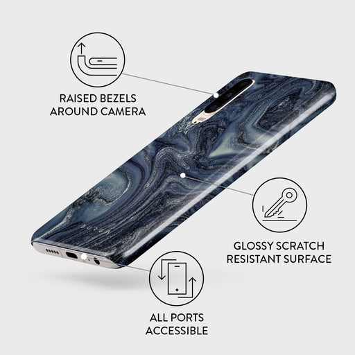 Navy Trench - Blue Huawei P30 Case 3