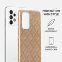 Simply Cream - Quilted Samsung Galaxy A72 4G / 5G Case 2