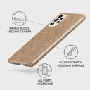 Simply Cream - Quilted Samsung Galaxy A72 4G / 5G Case 3