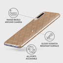 Simply Cream - Quilted Samsung Galaxy A50 Case 3