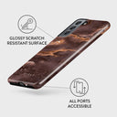 Fire Wood - Brown Marble Samsung Galaxy S21 Case 7