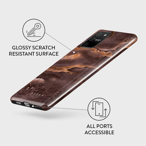 Fire Wood - Brown Marble Samsung Galaxy S10 Lite Case 7