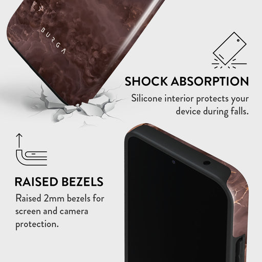 Fire Wood - Brown Marble Samsung Galaxy A34 Case 4