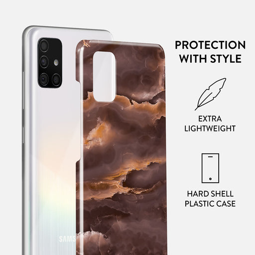 Fire Wood - Brown Marble Samsung Galaxy A71 4G Case 2