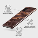 Fire Wood - Brown Marble Samsung Galaxy A71 4G Case 3