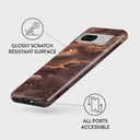 Fire Wood - Brown Marble Google Pixel 7 Case 3