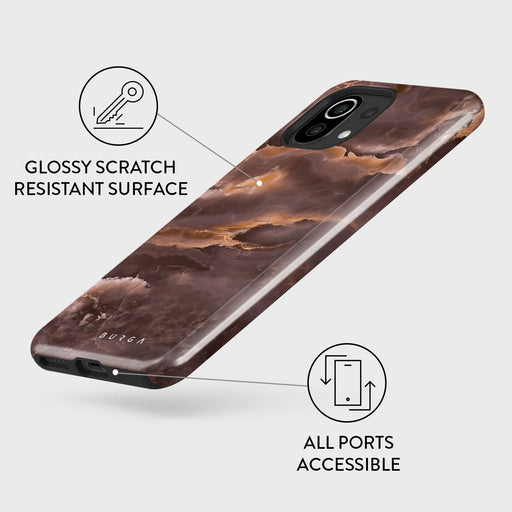 Fire Wood - Brown Marble Xiaomi 11 Lite 5G NE Case 3