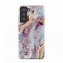 Frozen Leaves - Cute Marble Samsung Galaxy S21 FE Case