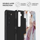 Frozen Leaves - Cute Marble Samsung Galaxy S21 FE Case 2