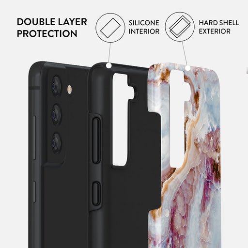 Frozen Leaves - Cute Marble Samsung Galaxy S21 FE Case 2