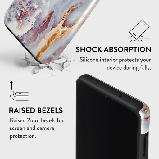 Frozen Leaves - Cute Marble Samsung Galaxy S21 FE Case 4