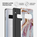 Frozen Leaves - Cute Marble Samsung Galaxy S10 4G Case 6