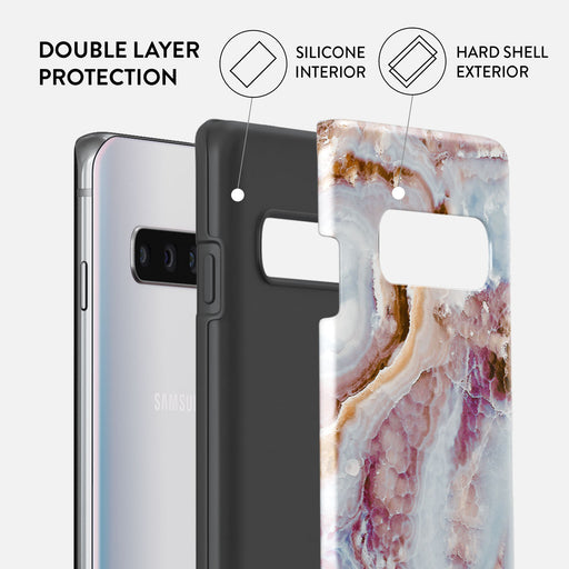 Frozen Leaves - Cute Marble Samsung Galaxy S10 4G Case 6