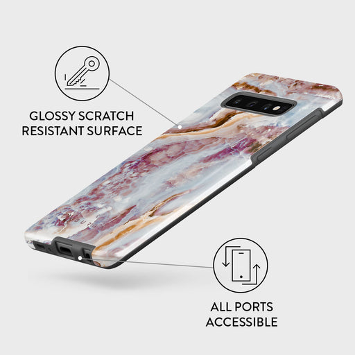Frozen Leaves - Cute Marble Samsung Galaxy S10 4G Case 7