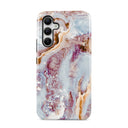 Frozen Leaves - Cute Marble Samsung Galaxy A54 Case 1