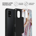 Frozen Leaves - Cute Marble Samsung Galaxy A22 5G Case 2