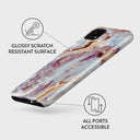 Frozen Leaves - Cute Marble Samsung Galaxy A22 5G Case 3