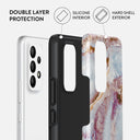 Frozen Leaves - Cute Marble Samsung Galaxy A53 Case 2