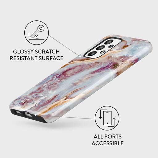 Frozen Leaves - Cute Marble Samsung Galaxy A53 Case 3