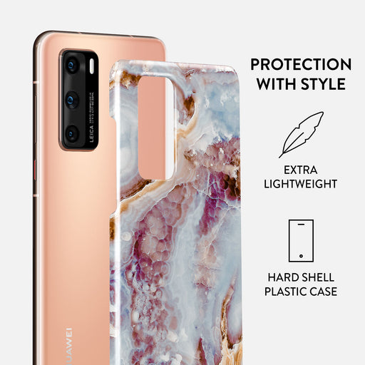 Frozen Leaves - Cute Marble Huawei P40 Case 2