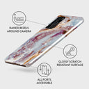 Frozen Leaves - Cute Marble Huawei P40 Case 3