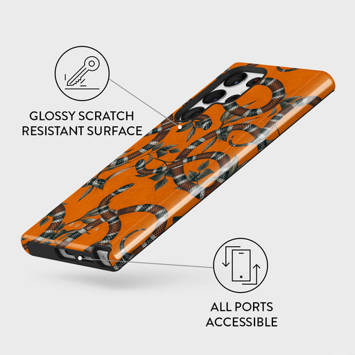 Bitter Apricot - Snake Samsung Galaxy S22 Ultra Case 7
