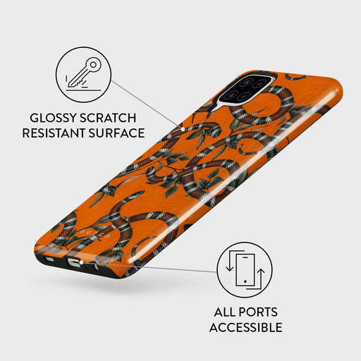 Bitter Apricot - Snake Samsung Galaxy A12 4G Case 7