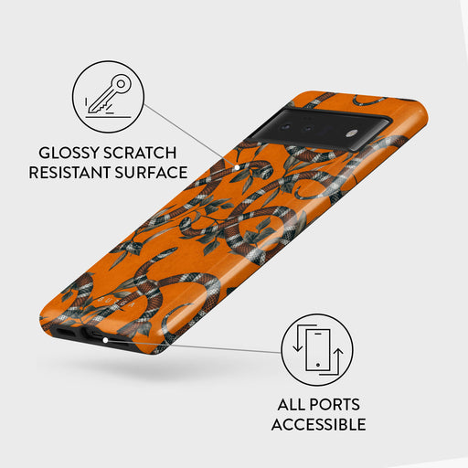 Bitter Apricot - Snake Google Pixel 6 Pro Case 3