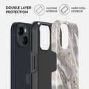 Snowstorm - Grey Marble iPhone 14 Plus Case 6