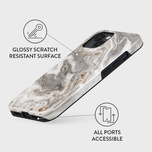 Snowstorm - Grey Marble iPhone 14 Plus Case 7